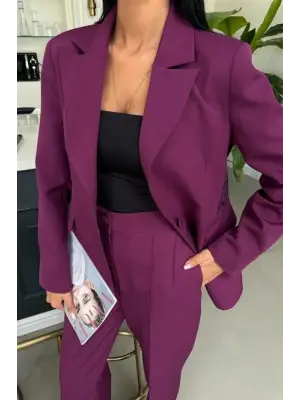 Sırt Dantel Detay Premium Takım Elbise 10031