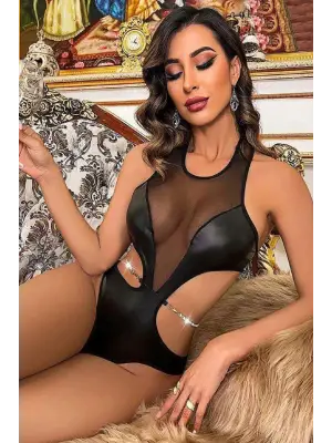 Omarı Siyah Babydoll Fantezi Kıyafet - Erotik ve Şık Tasarım