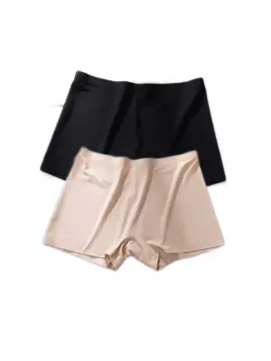 Omarı Dikişsiz Görünmez Mini Şort Boxer Siyah