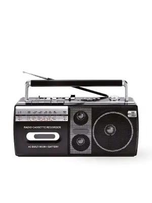 Siyah Kaset Çalar - Bluetooth Usb Tf Aux Fm Özellikli