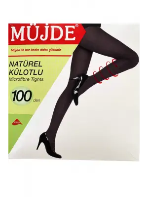 Omarı Siyah Kalın Opak Külotlu Çorap Seti