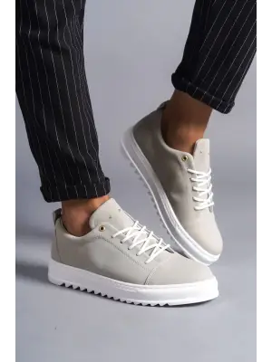 Omarı Cool Bağcıklı Süet Erkek Günlük Ayakkabı - Gri