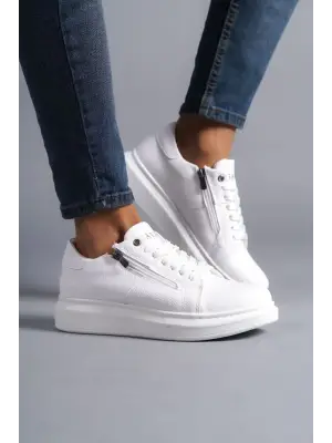 Omarı Trendy ve Rahat Beyaz Erkek Günlük Sneaker