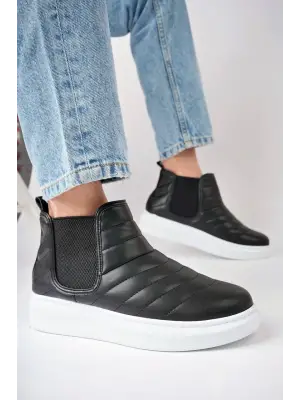 Omarı Hafif ve Şık Erkek Spor Bot - Siyah