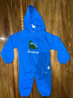 Omarı Çocuklar için Otomobil Desenli Gri Takım 6-24 Aylık