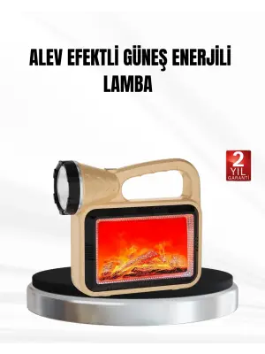 Solar Alev Işığı Cob Teknolojili Taşınabilir El Feneri Ve Kamp Lambası