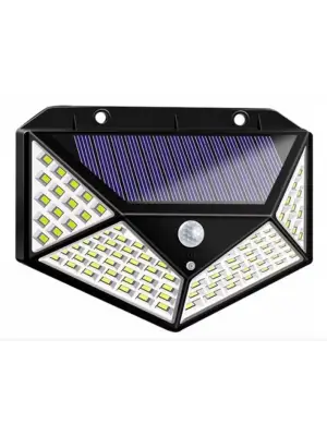 Solar Hareket Sensörlü Duvar Lambası 100 Led