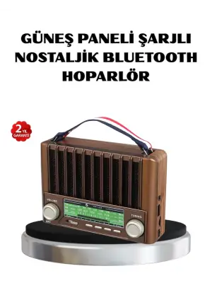 Solar Hoparlör Bluetooth Fm Am Sw Radyo Çok Fonksiyonlu Şarjlı