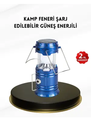 Solar Kamp Lambası Kızak Sistemli Şarjlı Taşınabilir Doğa Yürüyüşü Işığı