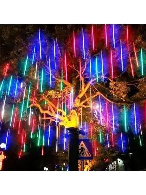 Solar Meteor Tüp Bahçe Dış Mekan Aydınlatma Led 8 Adet