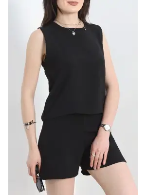 Şortlu Ayrobin takım siyah