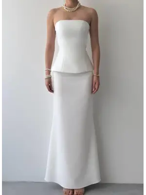 Spas Straplez Elbise