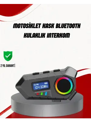 Suya Dayanıklı Bluetooth  İnterkom 5.4 Hoparlör 500mah Batarya Ve Fm Radyo Özellikli