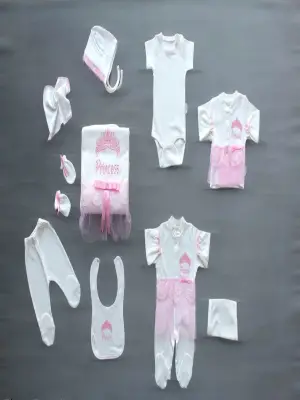 Pembe Nakışlı Zıbın Takımı