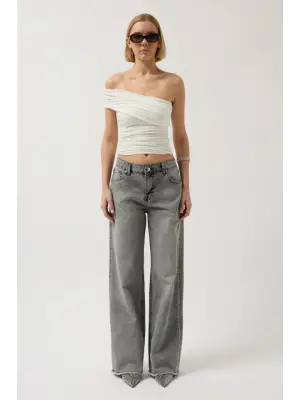 Taş Şerit Detaylı Jean