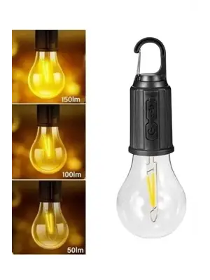 Taşınabilir Askılı Ampul Kamp Lambası Askılı Type-c Şarjlı Bahçe Lambası
