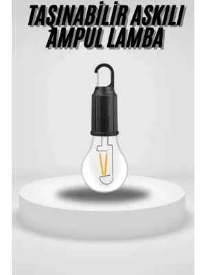 Taşınabilir Askılı Ampul Kamp Lambası Askılı Type-c Şarjlı Bahçe Lambası