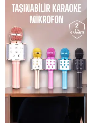 Taşınabilir Bluetooth Karaoke Mikrofon: Hafıza Kart Girişli, Etkileyici Performans
