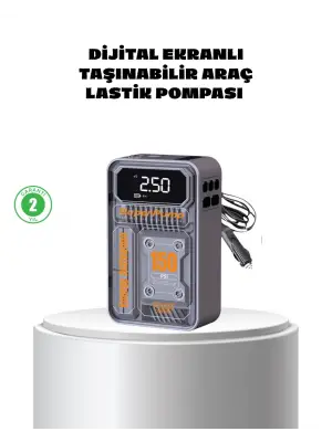 Taşınabilir Kablosuz Hava Pompası – 150 Psı Güçlü Basınç Ve 6000mah Şarjlı