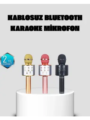Taşınabilir Karaoke Mikrofon – Bluetooth, Usb Ve Aux Girişli