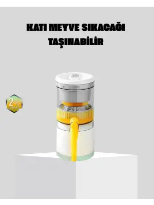 Taşınabilir Katı Meyve Sıkacağı – 45w Güçlü Motor, Çift Kesici Bıçak, Usb Şarjlı Ve Kompakt Tasarım