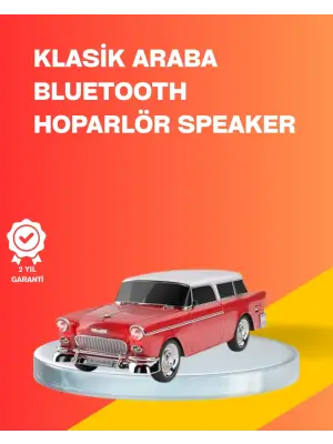 Taşınabilir Klasik Araç Tasarımlı Kablosuz Hoparlör