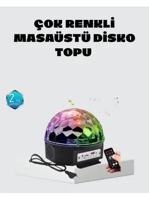 Taşınabilir Mini Disko Topu Lamba – Müzikle Senkronize Işık Efekti Ve Parti Atmosferi