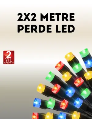 Taşınabilir Pil İle Çalışan Led Işık – 2x2 Metre Perde Modeli