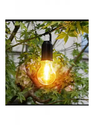 Taşınabilir Şarjlı Led Ampül Outdoor Kamp Bahçe Lambası 10w Askılı Kırılmaz Led Işık