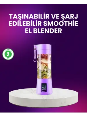 Taşınabilir Şişe Blender 380ml Şarjlı Spor Smoothie Shake Karıştırıcı