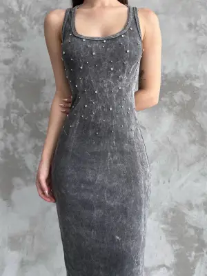 Çarpıcı Askılı Elbise