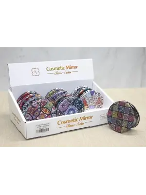 Taşlı El Aynası Yuvarlak İnce Alk3750