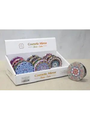 Taşlı El Aynası Yuvarlak İnce Alk3754