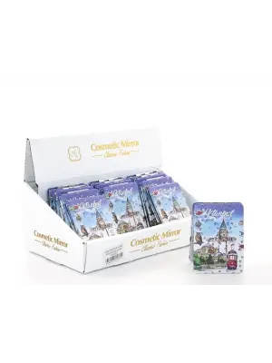 Taşlı İstanbul Tasarımı El Aynası İnce Alk2469a