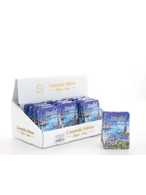 Taşlı İstanbul Tasarımı El Aynası İnce Alk2470a