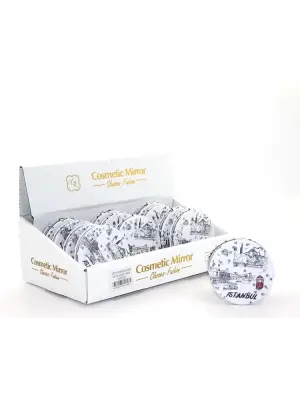 Taşlı İstanbul Tasarımı El Aynası İnce Alk2481