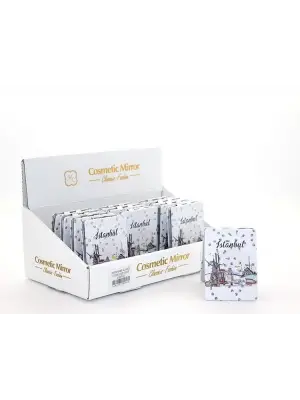 Taşlı İstanbul Tasarımı El Aynası İnce Alk2620