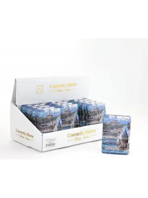 Taşlı İstanbul Tasarımı El Aynası Kalın Alk2486