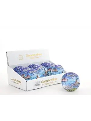 Taşlı İstanbul Tasarımı El Aynası Kalın Alk2490