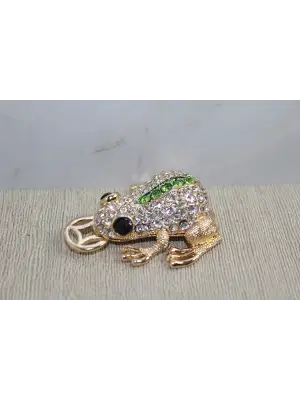 Taşlı Minik Figür - Kurbağa