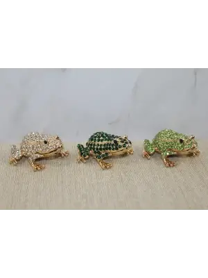 Taşlı Minik Figür - Kurbağa Model 2