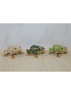 Taşlı Minik Figür - Kurbağa Model 2