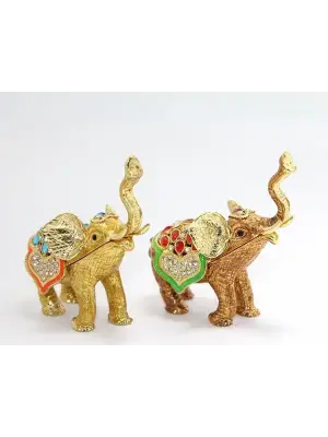 Taşlı Tekli Fil Figürü Model 2