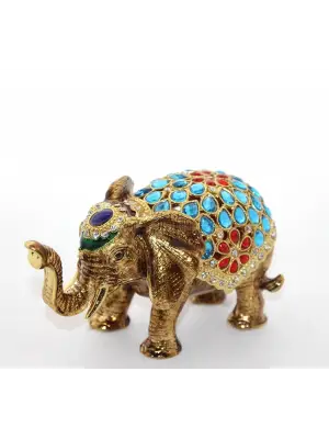 Taşlı Tekli Fil Figürü Model 4