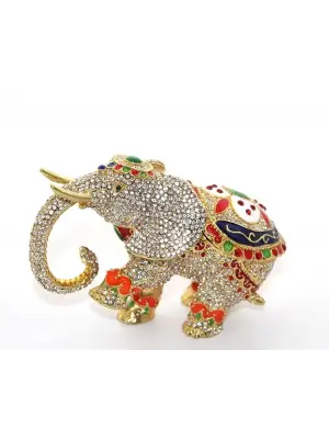 Taşlı Tekli Fil Figürü Model 6