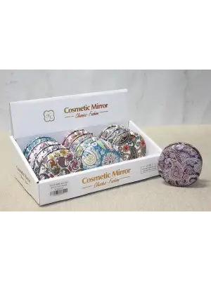 Taşlı Yuvarlak El Aynası Kalın Alk3753