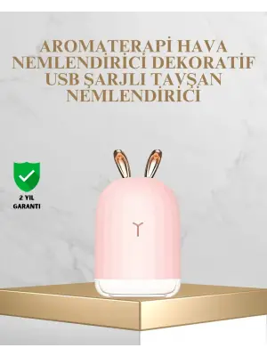 Tavşan Kulak Tasarımlı 200 Ml Usb Aroma Difüzör Ve Hava Nemlendirici
