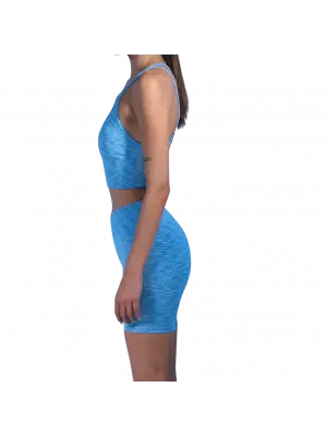 Mavi Tayt Crop Takım Kadın Giyim