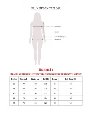 Tek Cepli Düğmeli Krinkıl Tunik -Krem