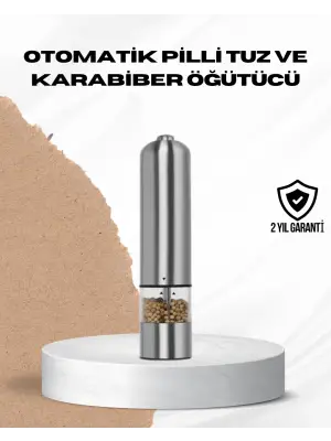 Tek Elle Kullanılan Otomatik Baharat Değirmeni Işıklı Sistem